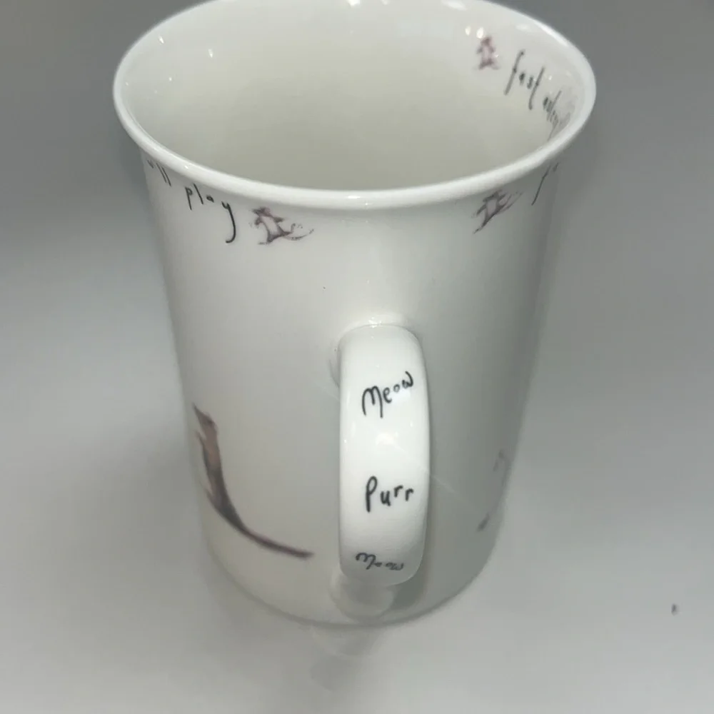 Kent Pottery fancy mice & Orange Kitty porcelain tea cup.